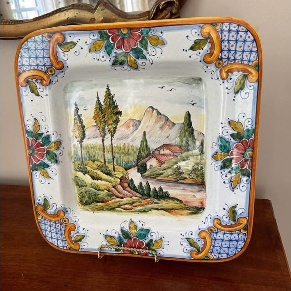 SIGNED GIALLETTI PIMPINELLI DERUTA LARGE PLATTER